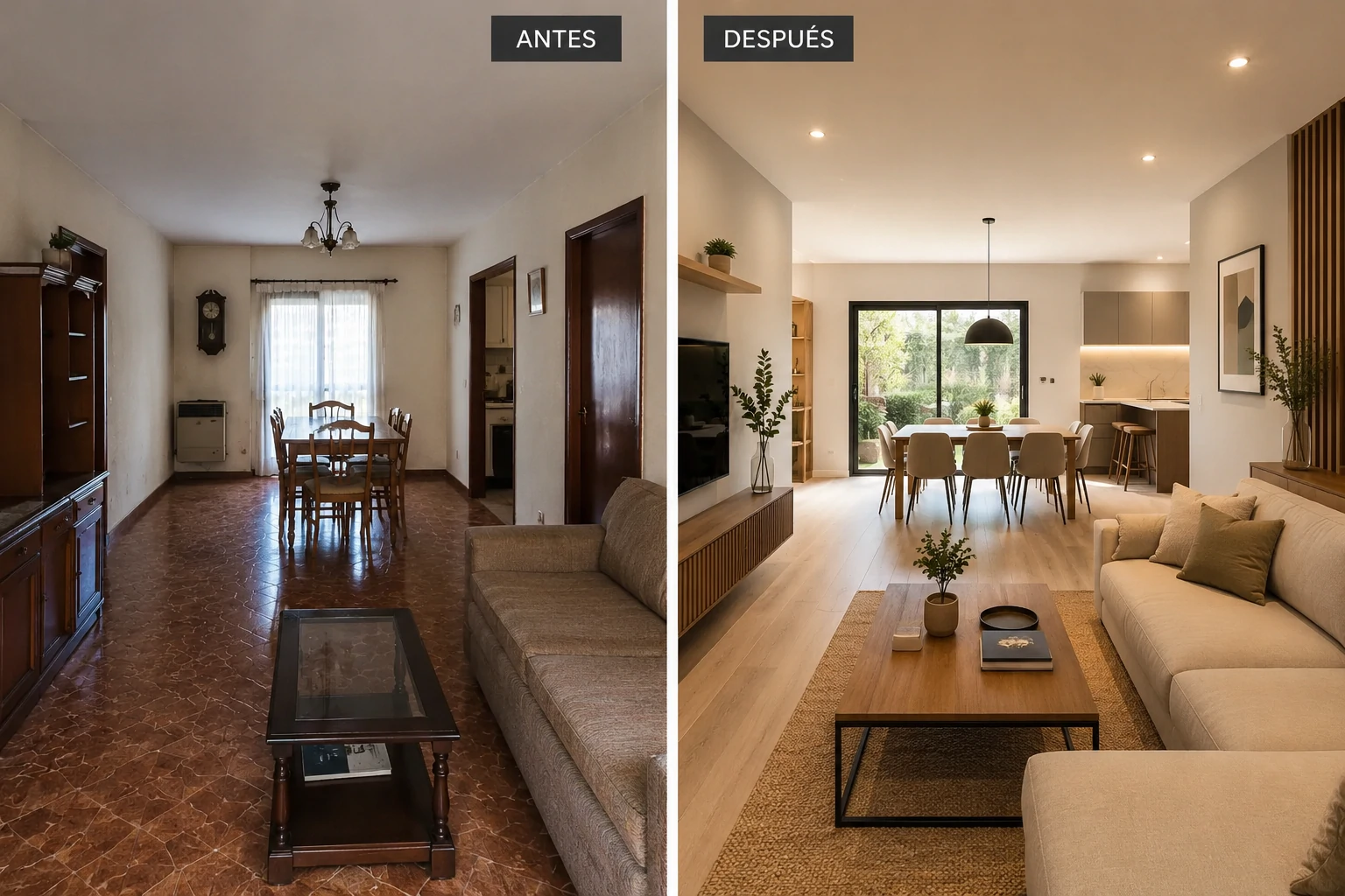 Reforma integral: antes y después